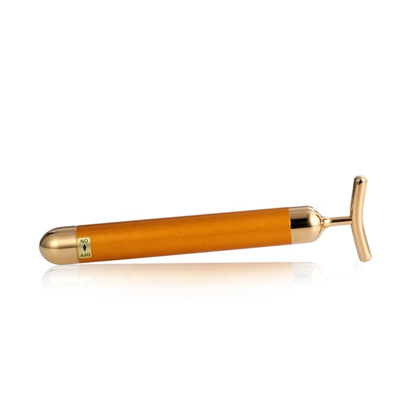 MIQMI Водонепроницаемый Электрический 24 K золотой бар вибрационный массаж кожи |