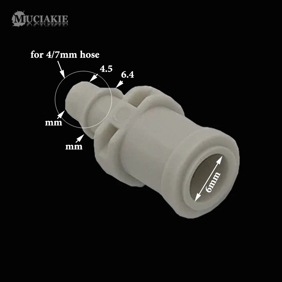 MUCIAKIE 20 шт. 1/4 ''зазубренный соединитель для микрокапельного орошения садовый