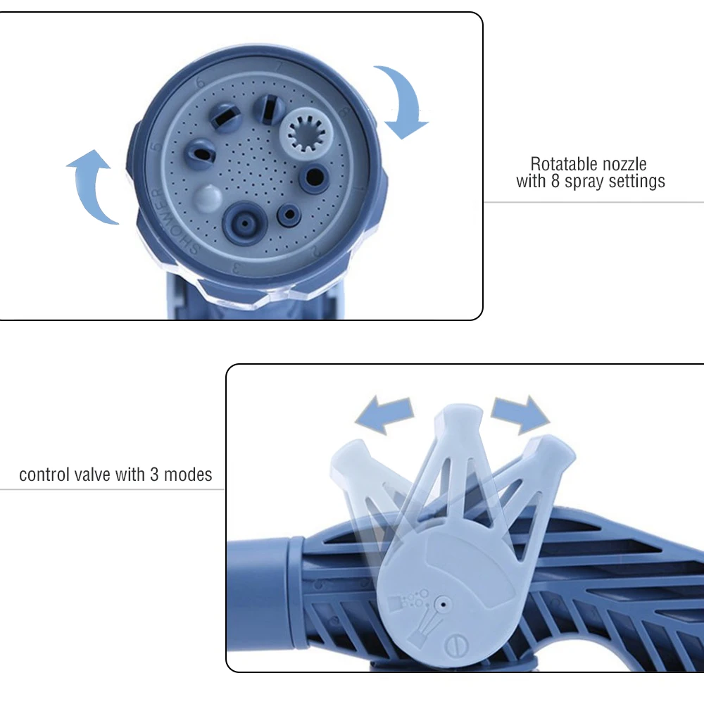Многофункциональная насадка для воды 8 в 1 пистолет высокого давления автомойки