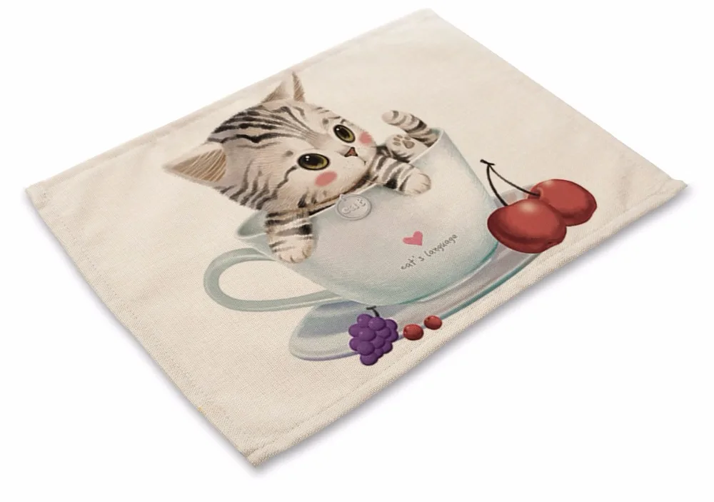 CAMMITEVER Cat в чашке подставка для напитков подстаканников чая кофе подставки