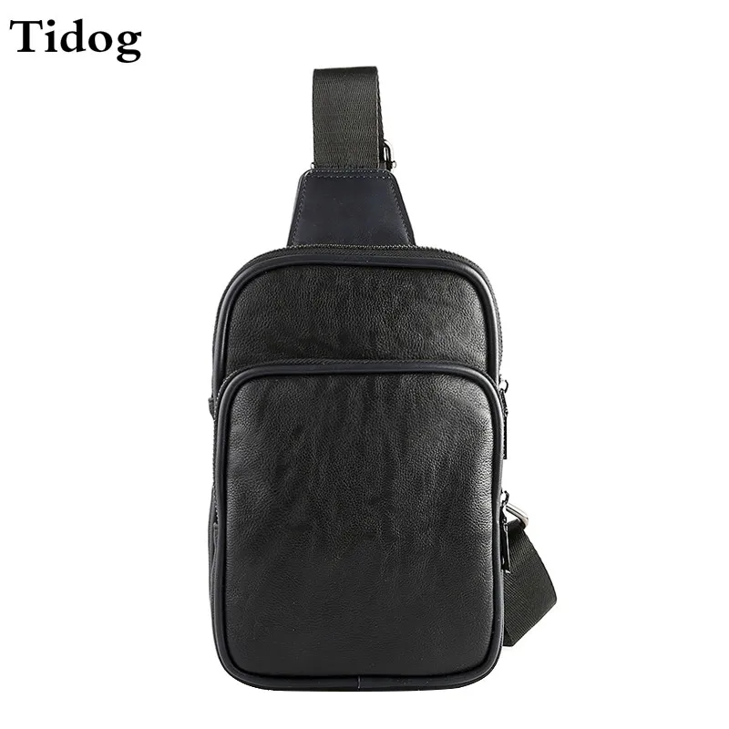 Кожаная нагрудная сумка Tidog в британском стиле для отдыха|chest bag|bag fbag fashion |