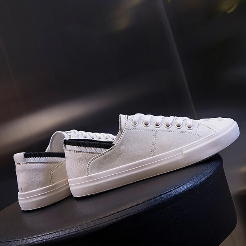 Обувь из натуральной кожи цвет белый черный женские кроссовки воловьей на