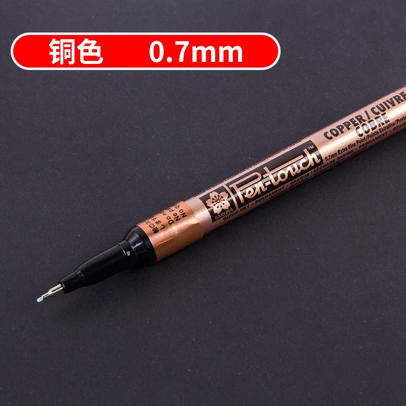 EF Copper Sakura каллиграфическая ручка-Touch Краски Перманентный маркер для белой доски Краски маркер EF F/для ноги средней полноты(0,7/1,0/2,0 мм) точка дизайн ногтей поставок - Цвет: EF Copper