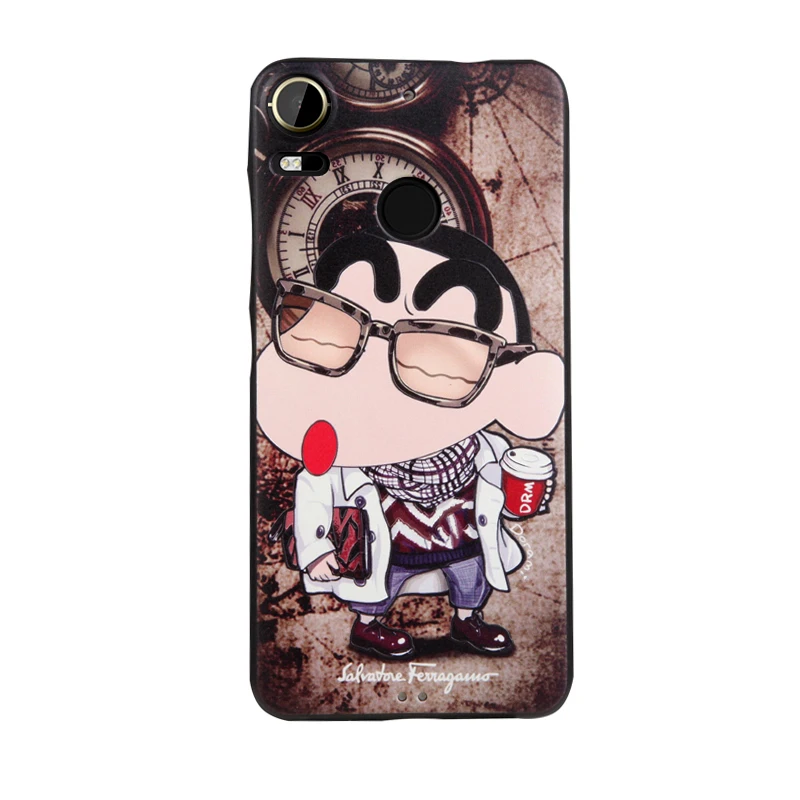 Fundas For HTC Desire 10 Pro Case 5.5 inch Soft TPU Silicone 3D Relief Painting Back Cover Phone |