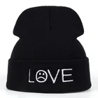 Новинка 2018, брендовая шапка с любовным узором, женская вязаная зимняя шапка, модные шапочки, облегающие шапки, Мужская шерстяная зимняя шапка, плотные шапки