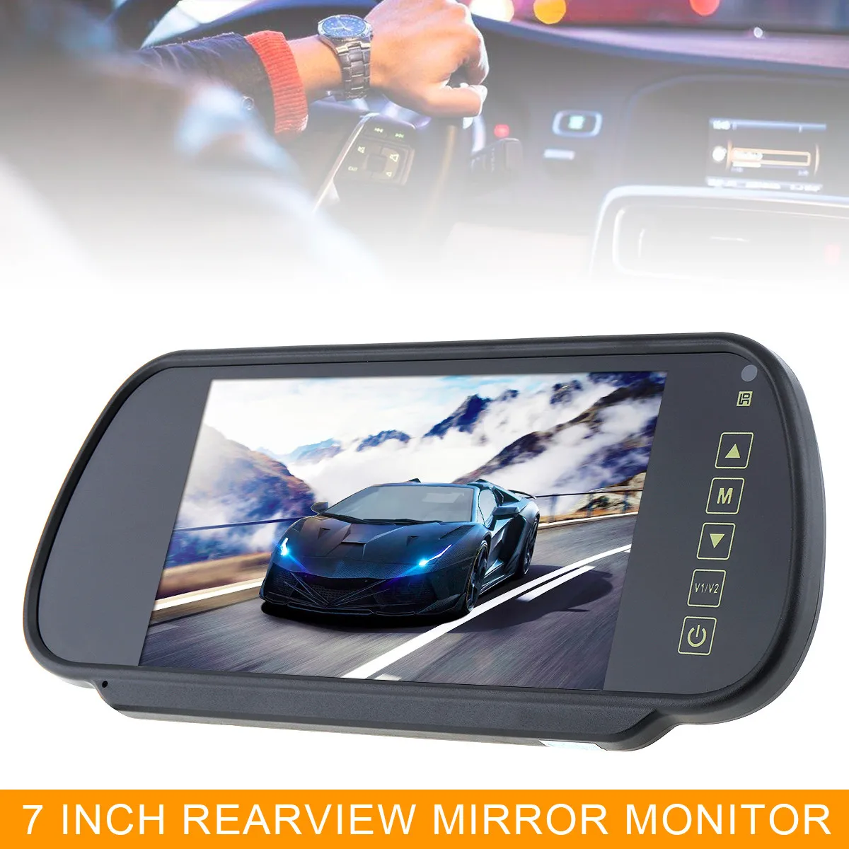 7 дюймовый автомобильный RGB светодиодный цифровой Дисплей заднего вида