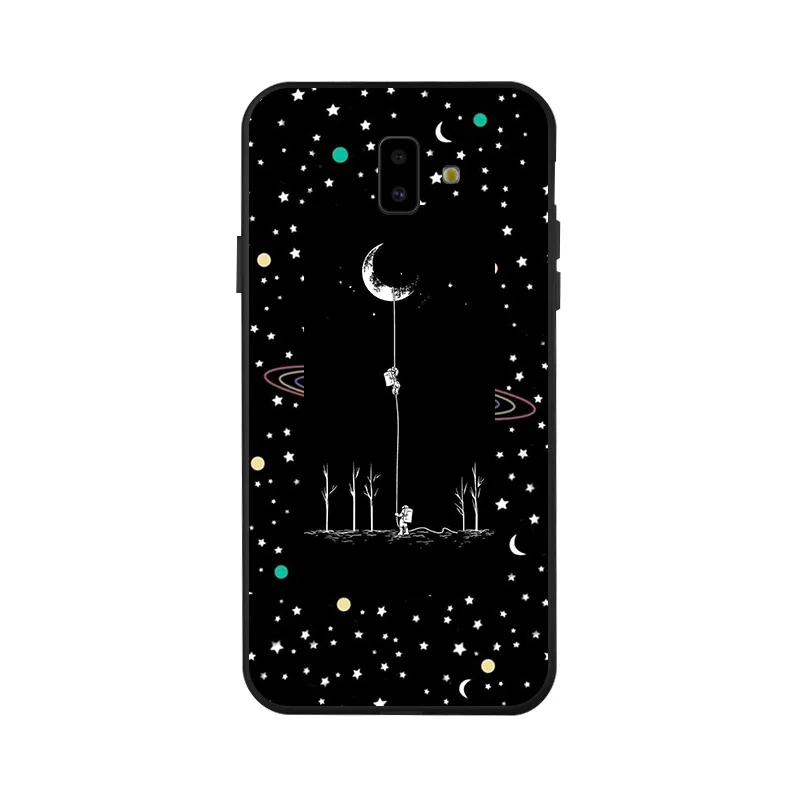 Чехол для samsung Galaxy J4 J6 плюс чехол s модный силиконовый черный чехол для samsung A7 J6 J4 J8 крышка бампера