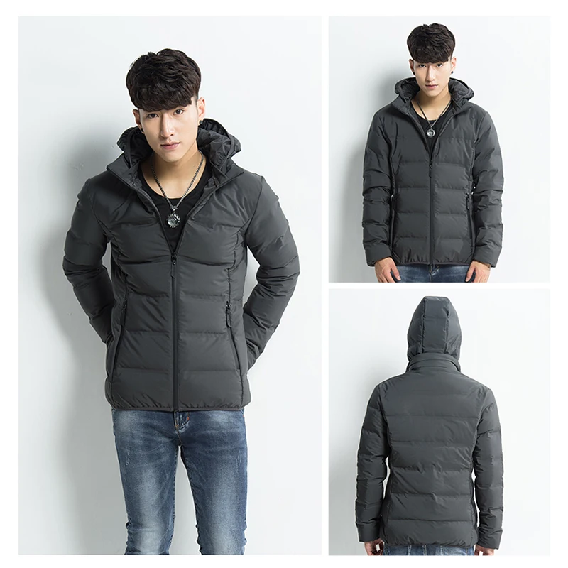 Новая зимняя теплая парка Мужская брендовая повседневная Толстая верхняя одежда