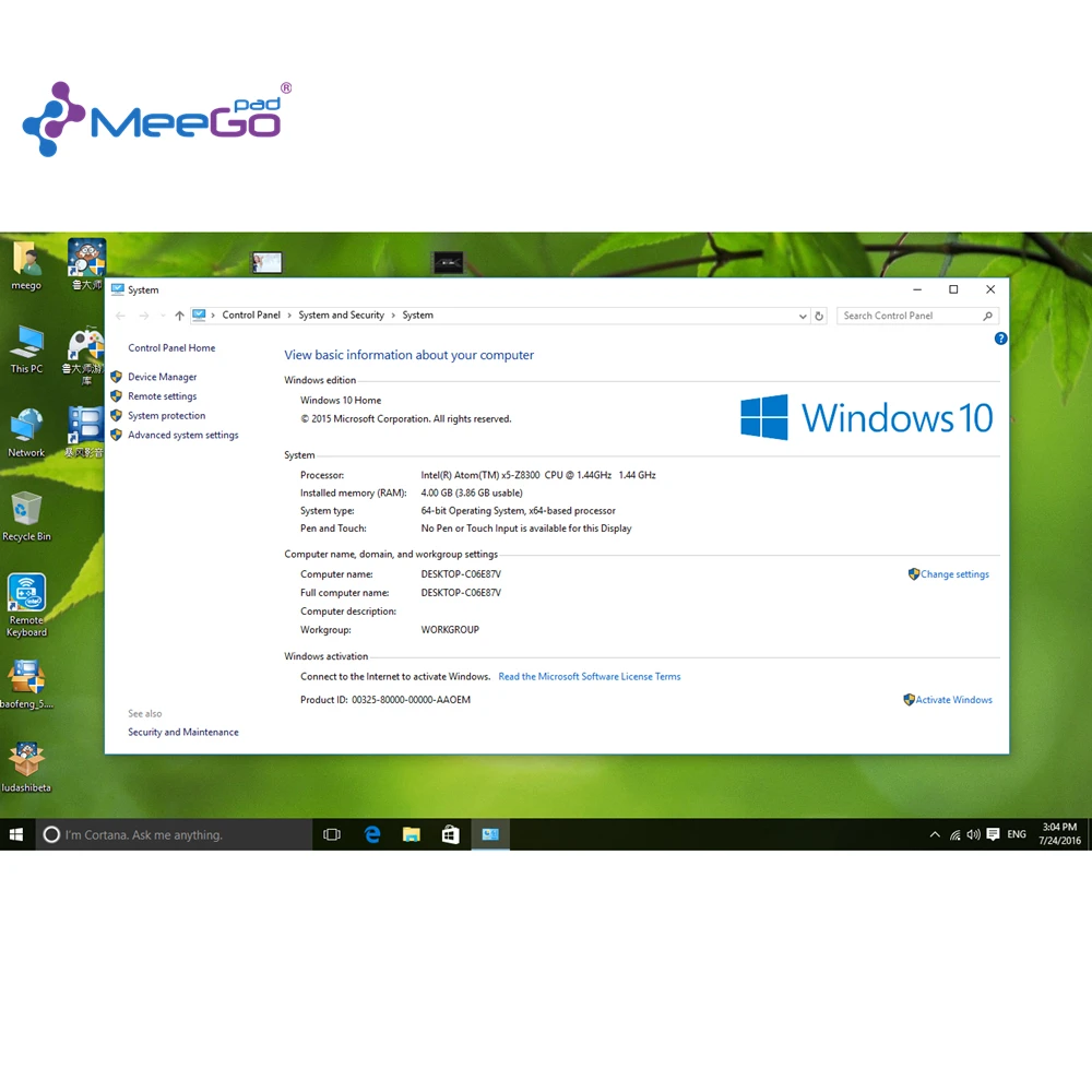 Meegopad T09 4 ГБ Оперативная память Тип-C Windows 10 Версия Mini PC 32 Intel x5-Z8350 двухдиапазонный
