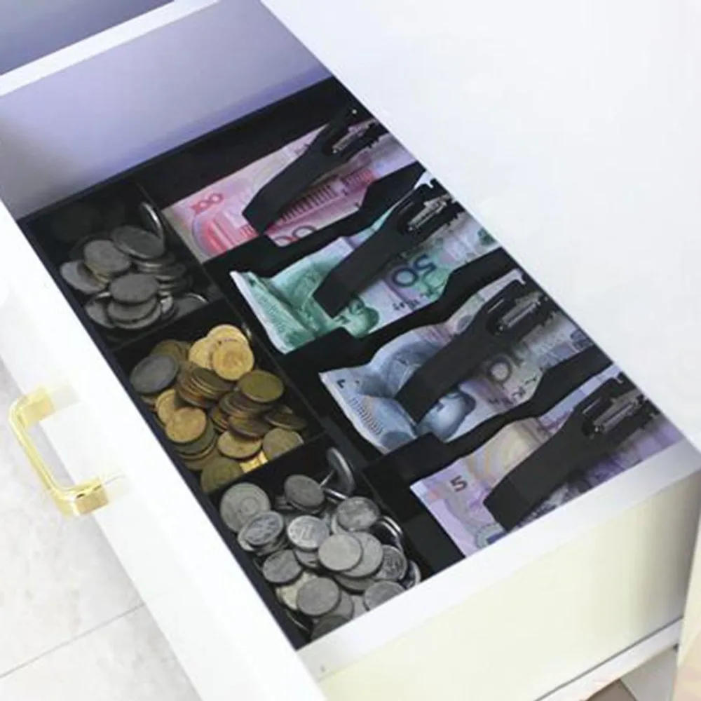 

Durable ABS Money Cash Coin Register Insert Tray Replacement Cashier Drawer Storage Cash Register Tray Box Classify Organizer