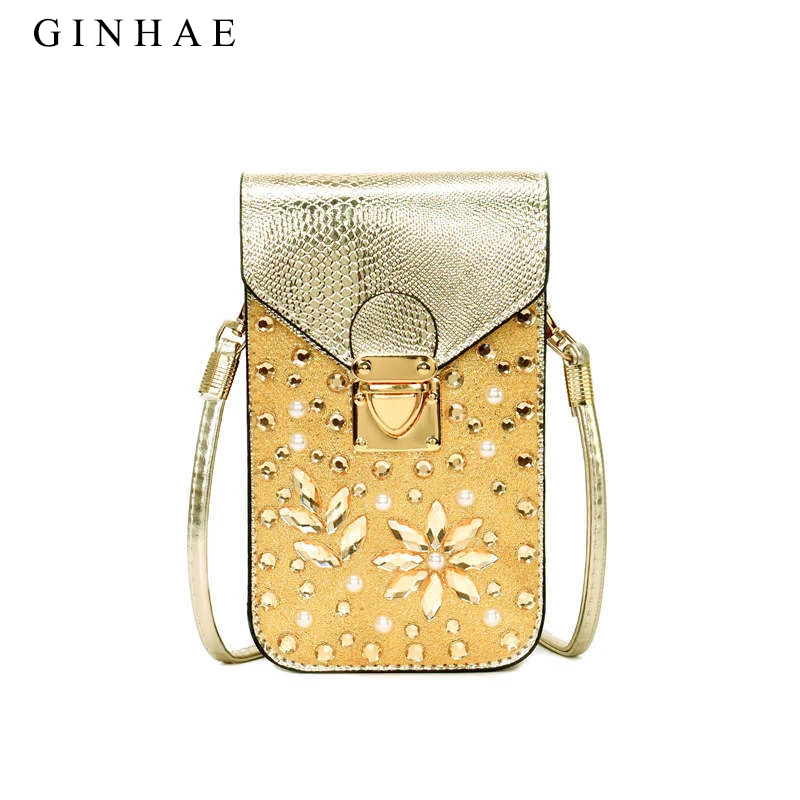 Искусственный алмаз цветок для женщин сумка модный бренд роскошные кожаные