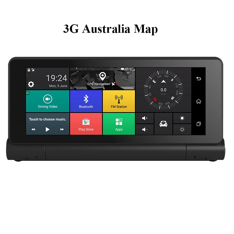Автомобильный складной навигатор 1080P 683 7 дюймов удобный Android 5,0 Bluetooth Wifi с реверсивным изображением - Название цвета: Purple