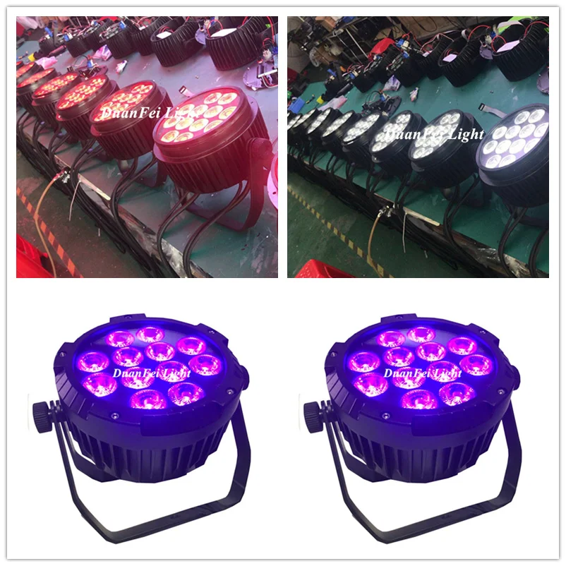 48 шт./лот сверхъяркий китайский par led 12x18 Вт 6 в 1 64 stage light IP 65 rgbwa uv|Эффект освещения