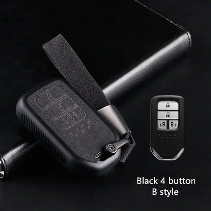4 button B Black ТПУ флиппе для Honda CRV HRV Accord Civic Odyssey Vezel Inspire Fit Jazz JADE Pilot флип чехол для ключей - Название цвета: 4 button B Black