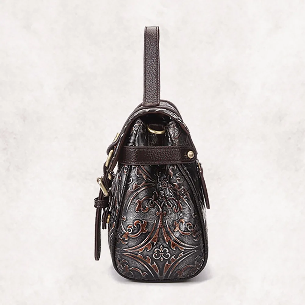 Сумка мессенджер из натуральной кожи маленькая винтажная сумка через плечо с