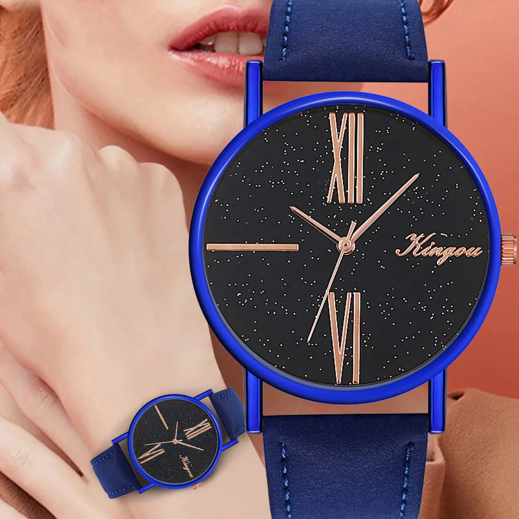 Женские часы Montre Homme reloj inteligente mujer relogios женские кожаные с ремешком звездное небо