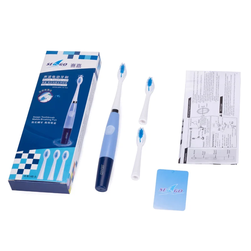 

SEAGO sg-915 Battery Operated Sonic Toothbrush Waterproof Battery models