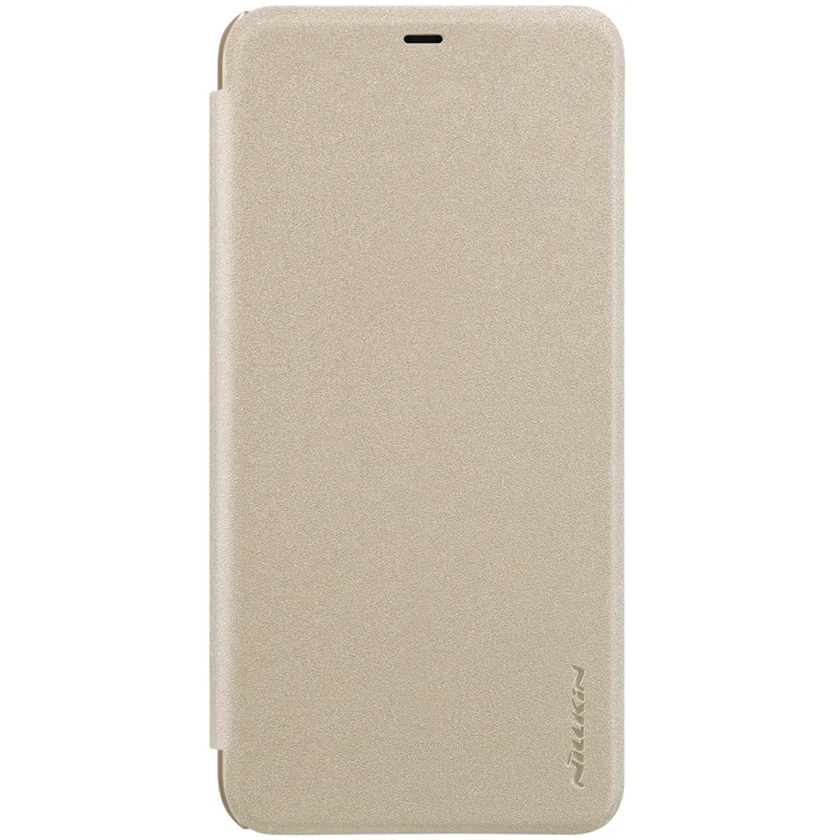Для Xiaomi Mi 8 SE чехол Nillkin Sparkle жесткий пластиковый PU Флип кожаный чехол для телефона сумки для Xiaomi Mi 8 SE чехол с функцией сна - Цвет: Gold