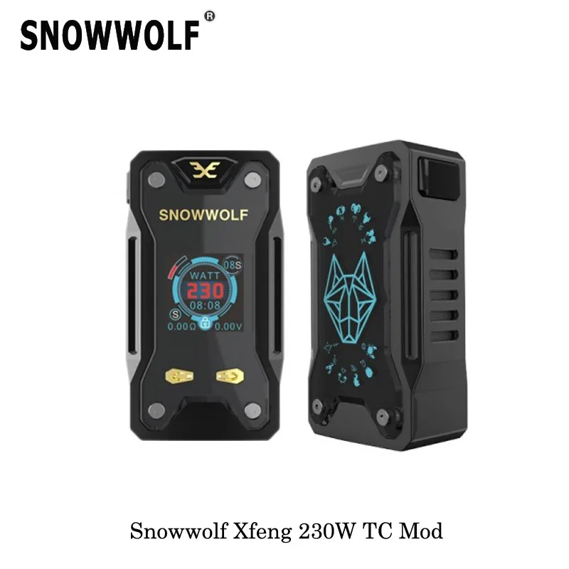Новый Elektronik пикантная закуска Sigara Origina Snowwolf Xfeng поле Mod 230 Вт TC Vape мод 510 нить для