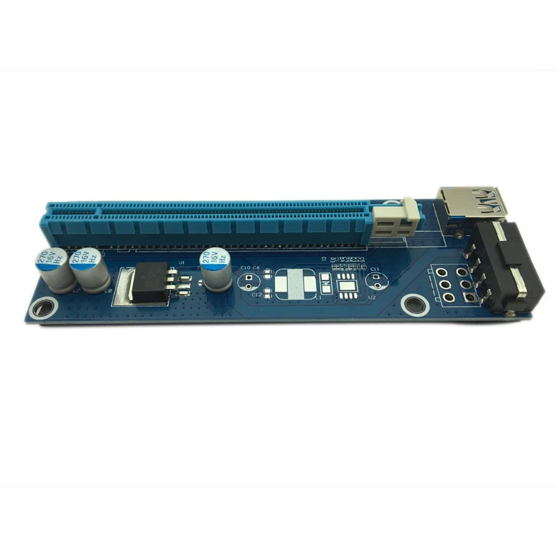 Mini Pcie Riser Card Pci E Express 1X к 16X Usb 3 0 кабель Sata 4Pin Ide Molex источник питания для Btc Miner Machine