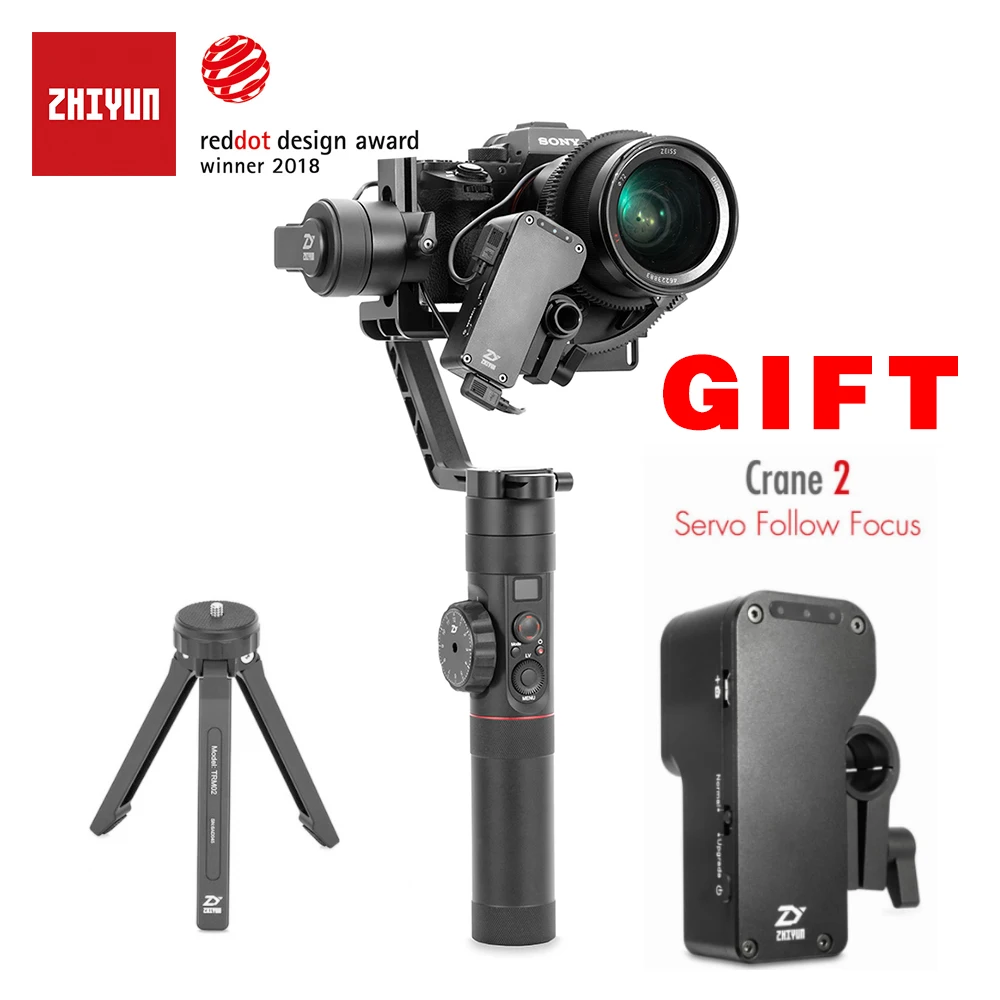 Стабилизатор камеры zhiyun Crane 2 с 3 Осями для всех моделей фотоаппаратов Canon 5D2/3/4