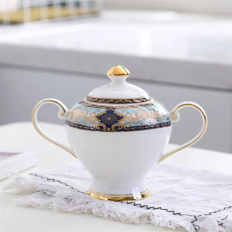 Royal Винтаж костяного фарфора конфеты сахарница Британский пасторальный фарфоровый сливочник Европа сахарный горшок банка Кухня Посуда Чай Кофе Набор - Цвет: Royal