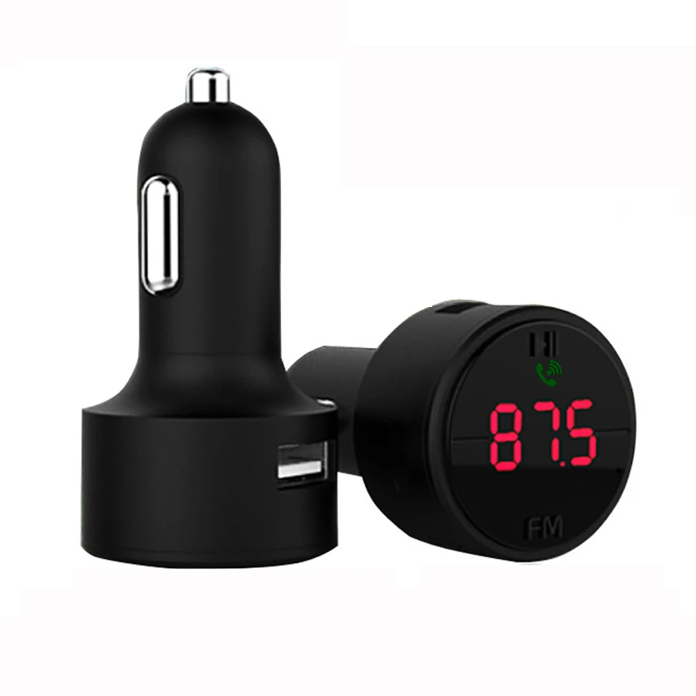 Black JINSERTA fm-передатчик Bluetooth модулятор Hands-free автомобильный комплект MP3-плеер с USB Автомобильное зарядное устройство Поддержка U диск - Название цвета: Black