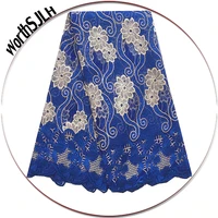 royal blue latest african lace fabric 2020 nigerian white high quality french lace african cord net mesh beaded lace fabric