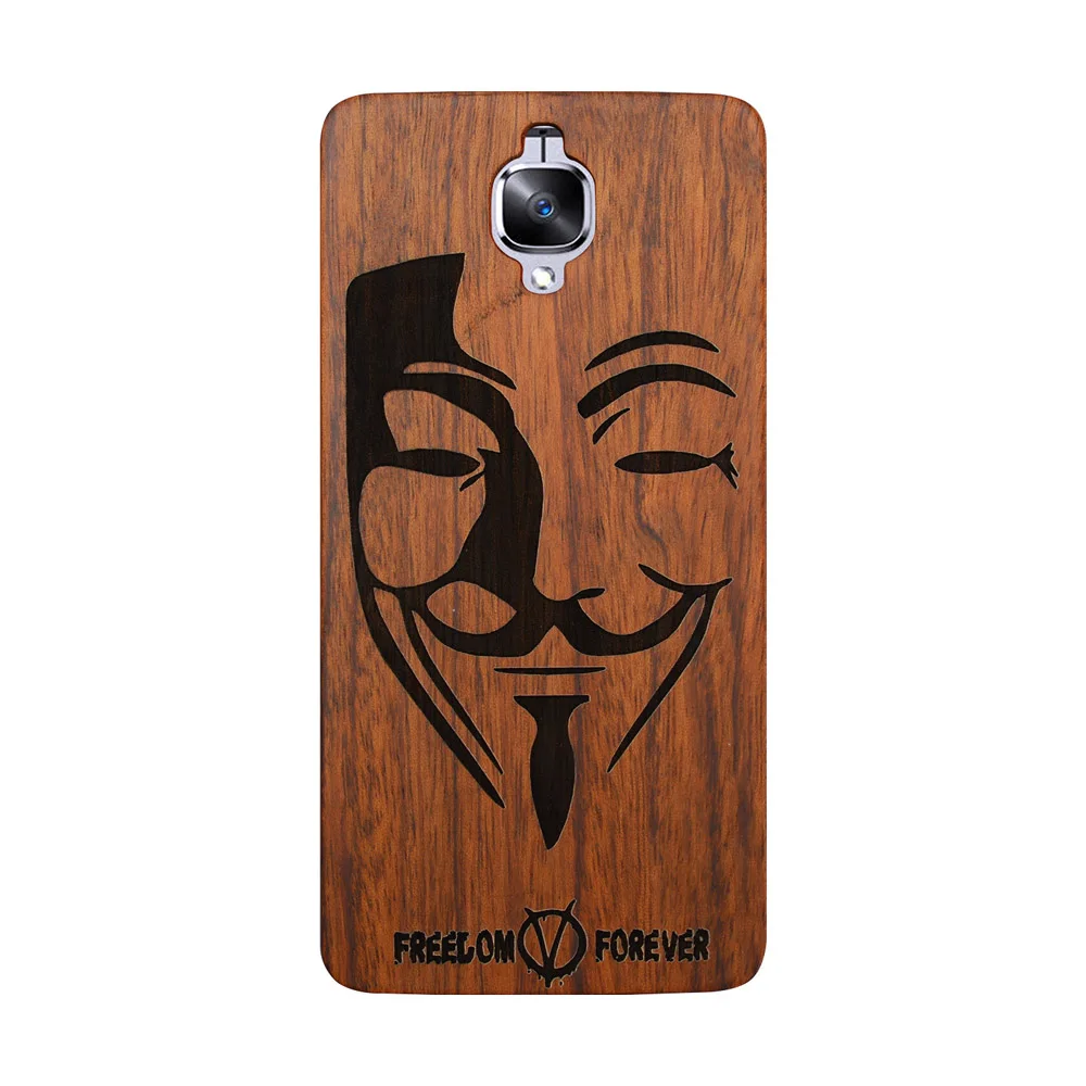 Techase телефон чехлы для oneplus 3 твердые деревянные estojo для oneplus 3 т случаях тигр/Компас/волк /Библия/Скелет гравировка логотипа - Цвет: 4