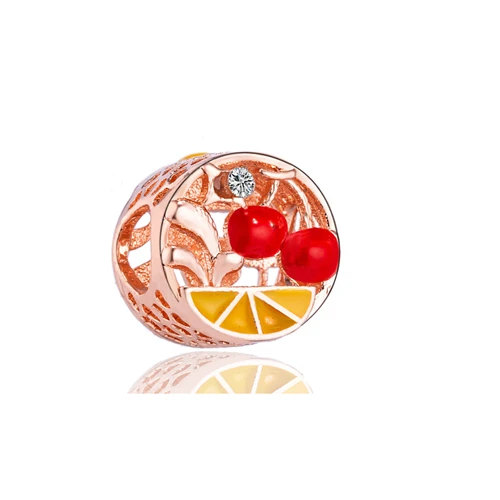 Стильные эмалированные полые сердца дерево лимонные цветы хрустальные бусины из