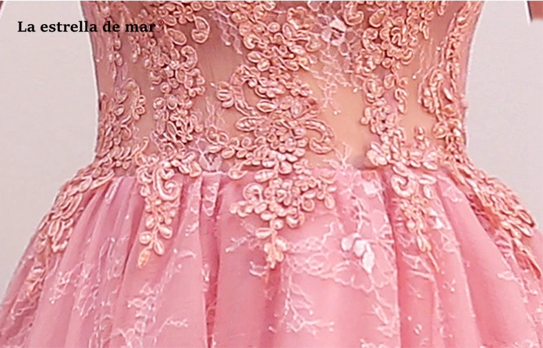 

Vestido madrinha new lace high neck cap sleeves open A Line blush pink bridesmaid dress long robe demoiselle honneur plus size