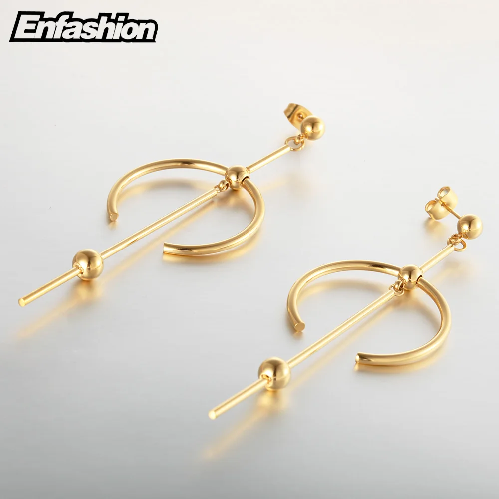 Женские серьги подвески с кольцом из нержавеющей стали|dangle drop earings|dangle earringsdrop dangle