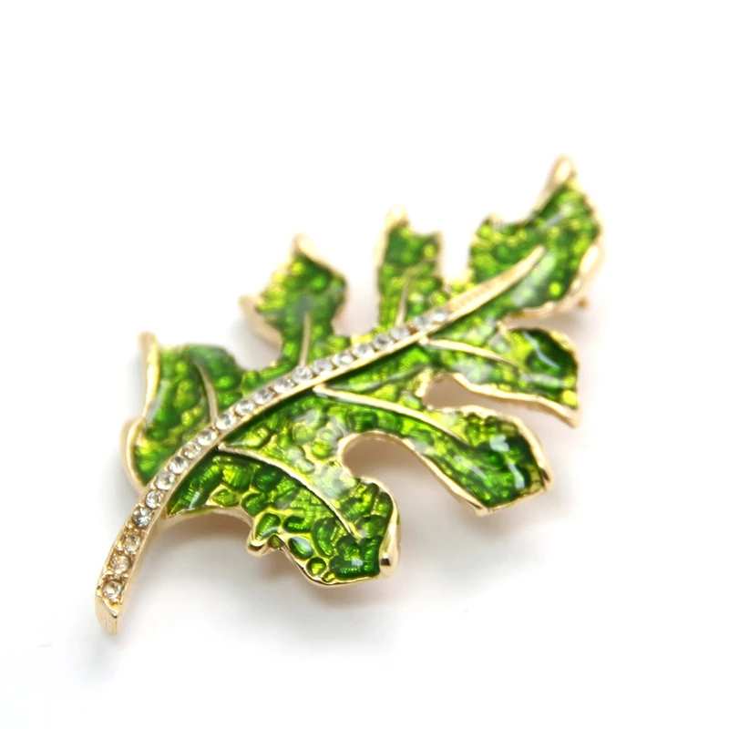 Трендовая брошка в виде листьев из горного хрусталя модные украшения броши