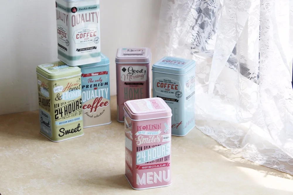 1 шт. английские чайные банки с буквенным принтом конфетная коробка для хранения