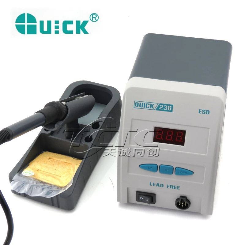 220 В SMD цифровой свинца паяльная станция QUICK 236 универсальный сварочная головка