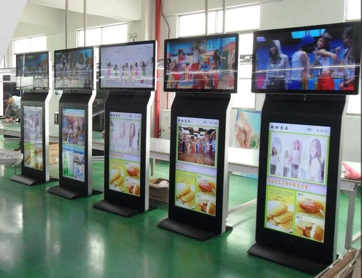 42/55 дюймовый аэропорт двойной экран ЖК дисплей Автономная цифровая вывеска (42