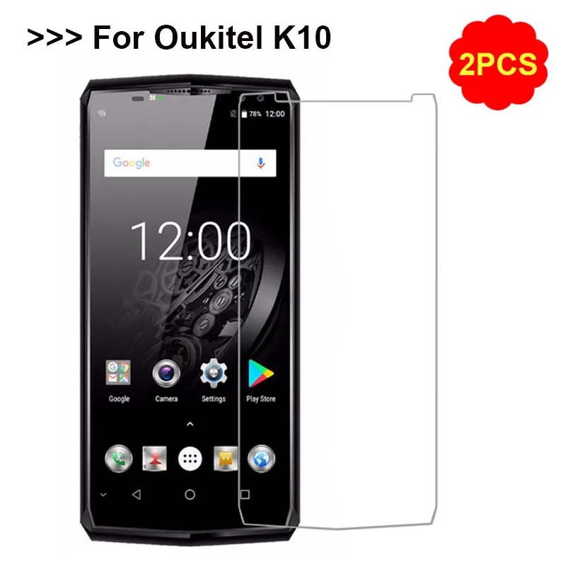 Закаленное стекло для OUKITEL K10 2 шт. защита экрана 6 0 дюйма 9H 2.5D Взрывозащищенная ЖК