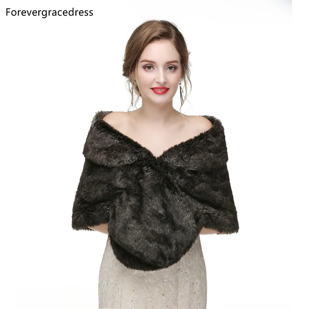 Женское свадебное пальто Forevergracedress элегантное мягкое болеро из искусственного