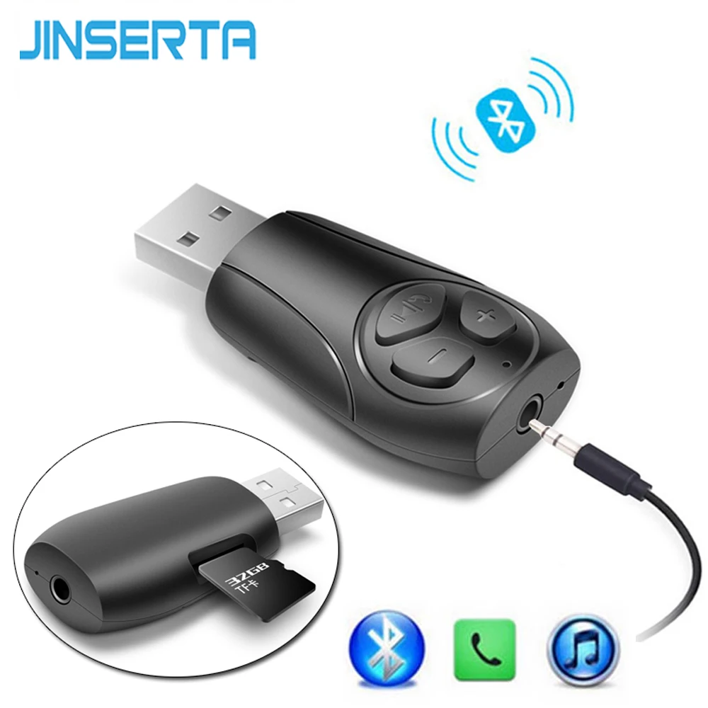 Автомобильный комплект JINSERTA Mini USB Bluetooth mp3 плеер музыкальный ресивер TF адаптер A2DP