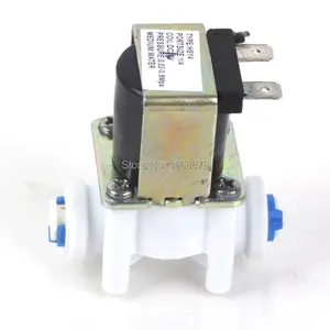 Электрический водяной клапан, Соленоидный клапан для обратного осмоса, 220 В, 12 В, 24 В постоянного тока, соединение шланга 14 дюйма для RO чистой системы, контроллер обратного осмоса