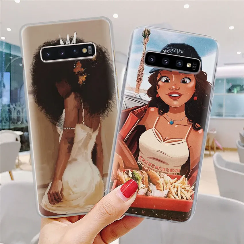 

Beautiful Afro Girls Phone Case for Samsung Galaxy S10e S10 Plus S20 + S7 S8 S9 Plus Note 8 9 10 Plus Note 10 S10 5G Hard Case