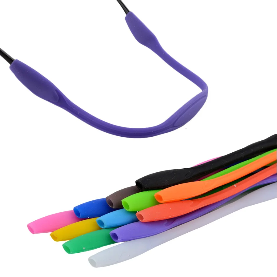 

20pcs Wholesale Kids&Adult Silicone Eyeglasses Cord Chain String Anti Slip Sunglasses Glasses holder Safe Comfortable 13colors