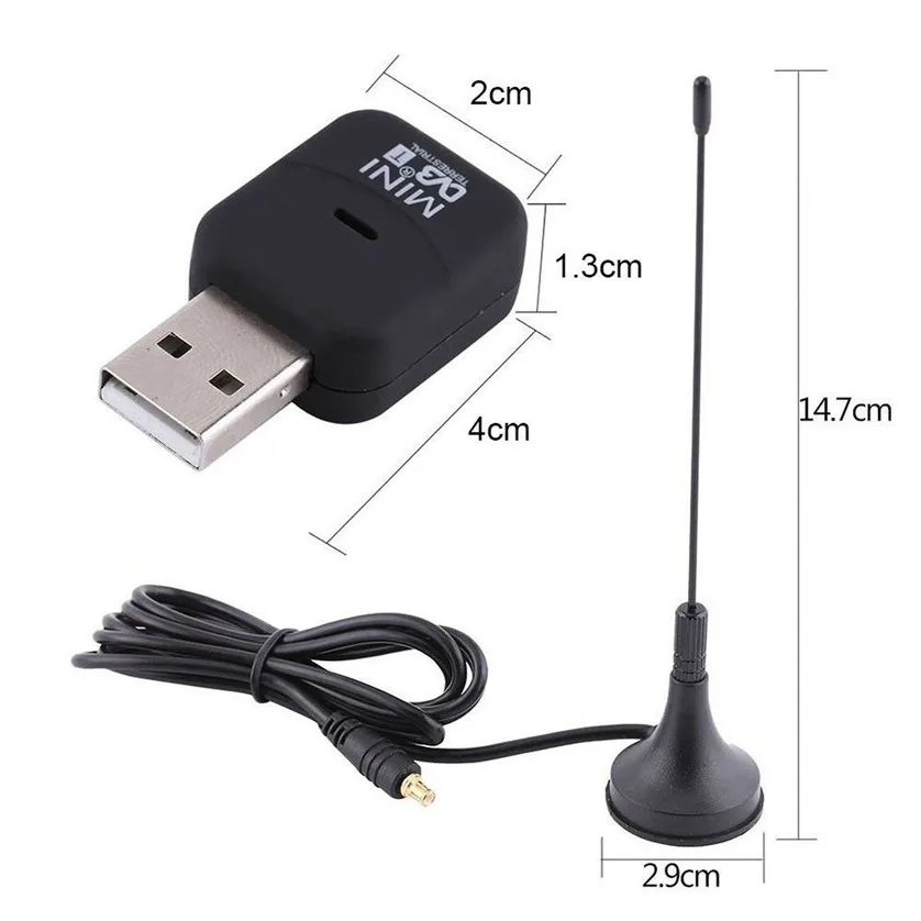 Mini USB 2,0 цифровой DVB-T SDR+ DAB+ FM HDTV тюнер ТВ-палка Антенна Dongle Stick видео вещание запись Antena приемник DVBT