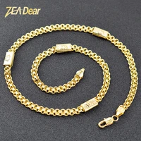zea dear jewelry 2021 ethnic jewelry findings round necklace pendant link chain copper necklace for women for party anniversary