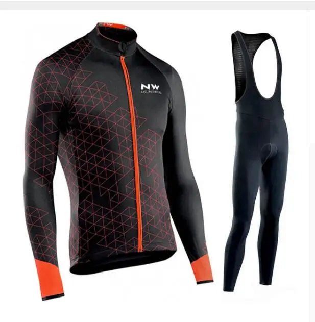 2019 Por T NW Northwave Велоспорт Комплект Майо Ropa Ciclismo гель комбинезон с длинным рукавом