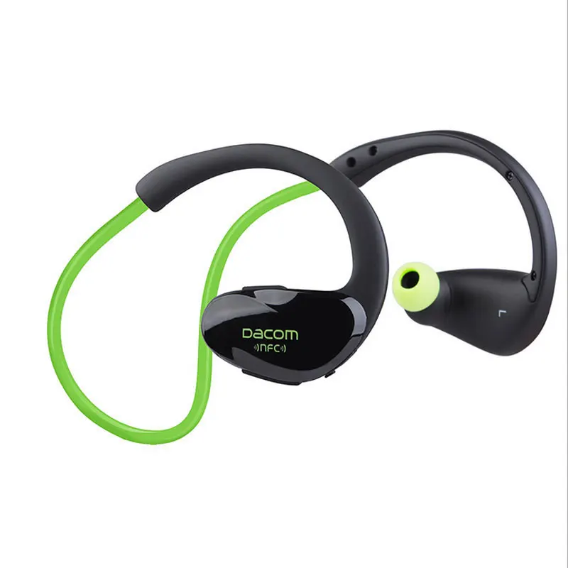 green Оригинальные наушники Dacom Athlete Bluetooth 4,1, беспроводные наушники, Спортивная стереогарнитура с микрофоном и NFC, музыки - Цвет: green
