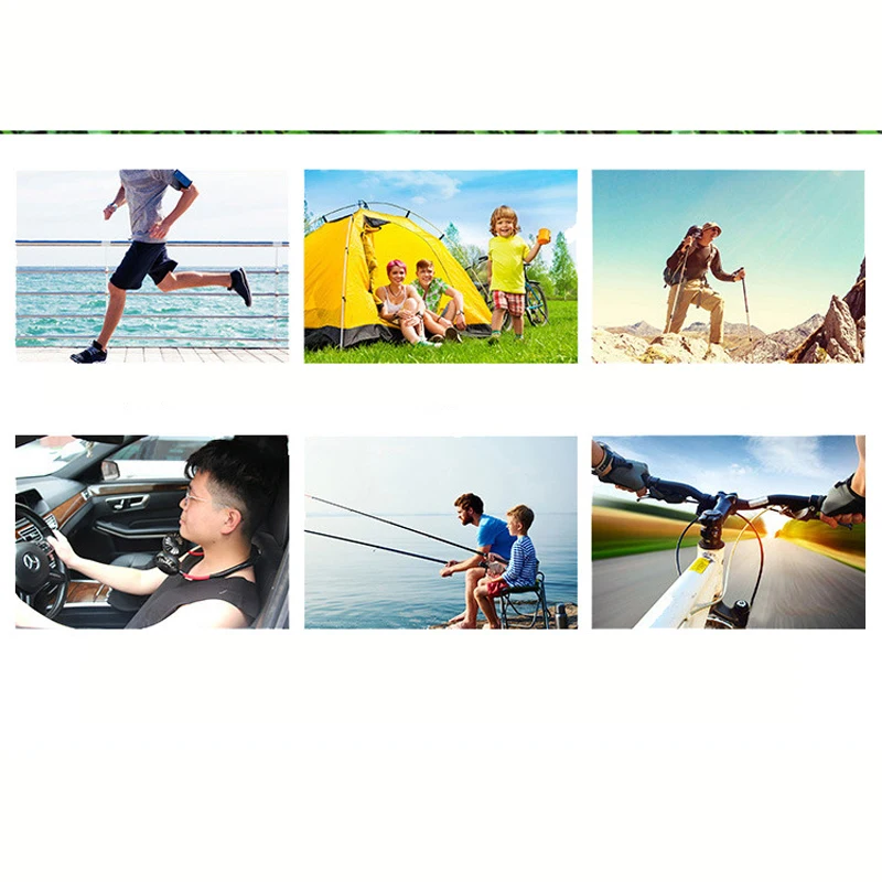 

Dropshipping USB fan Rechargeable Wearable Portable Hand Free Neckband Double Fan Personal Neck Fans Household Accessories