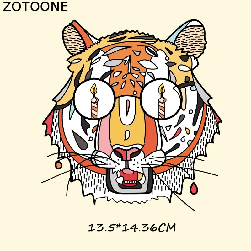 ZOTOONE очки Тигр железа на заплатках для одежды тепловой пресс аппликация A level