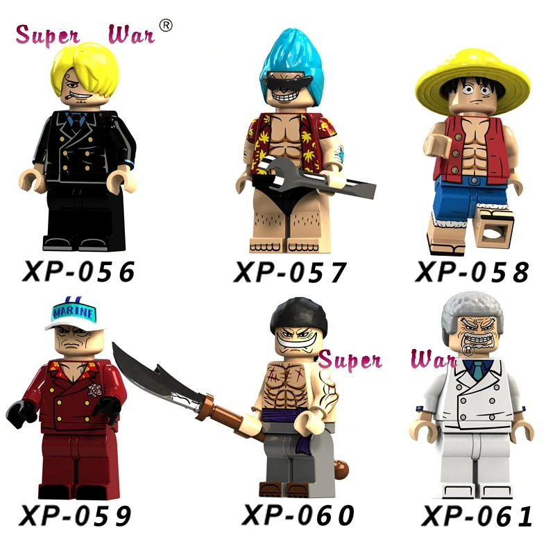 XP056-61 1 Набор, серия из фильма, 2 игры, пираты из Caribbean Dragon Ball Z, Джек Воробей, строительные блоки, игрушки для детей - Цвет: XP056-61