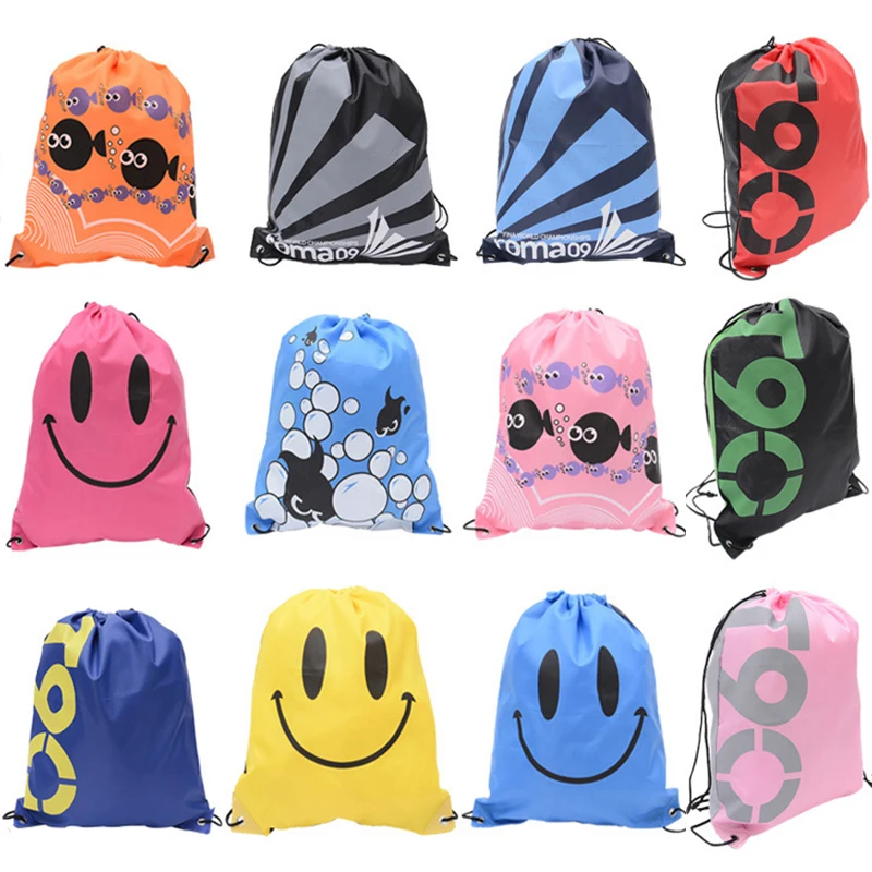 

12 colors Waterproof Swimming Backpack Shoulder Bag Double Layer Drawstring Sport Bag Water Sports Travel Portable Bag For Stuff